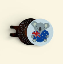 Load image into Gallery viewer, Bogey Nation Metal Hat Clip Ball Markers - Australiana