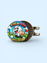 Load image into Gallery viewer, Bogey Nation Metal Hat Clip Ball Markers - Cheeky