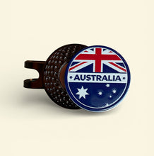 Load image into Gallery viewer, Bogey Nation Metal Hat Clip Ball Markers - Australiana