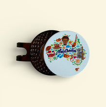 Load image into Gallery viewer, Bogey Nation Metal Hat Clip Ball Markers - Australiana
